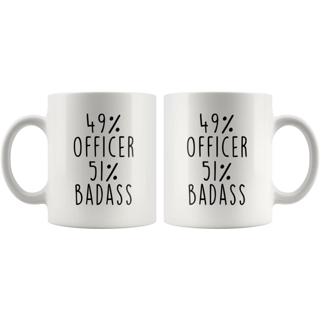 49% Officer 51% Badass Coffee Mug — photo 2