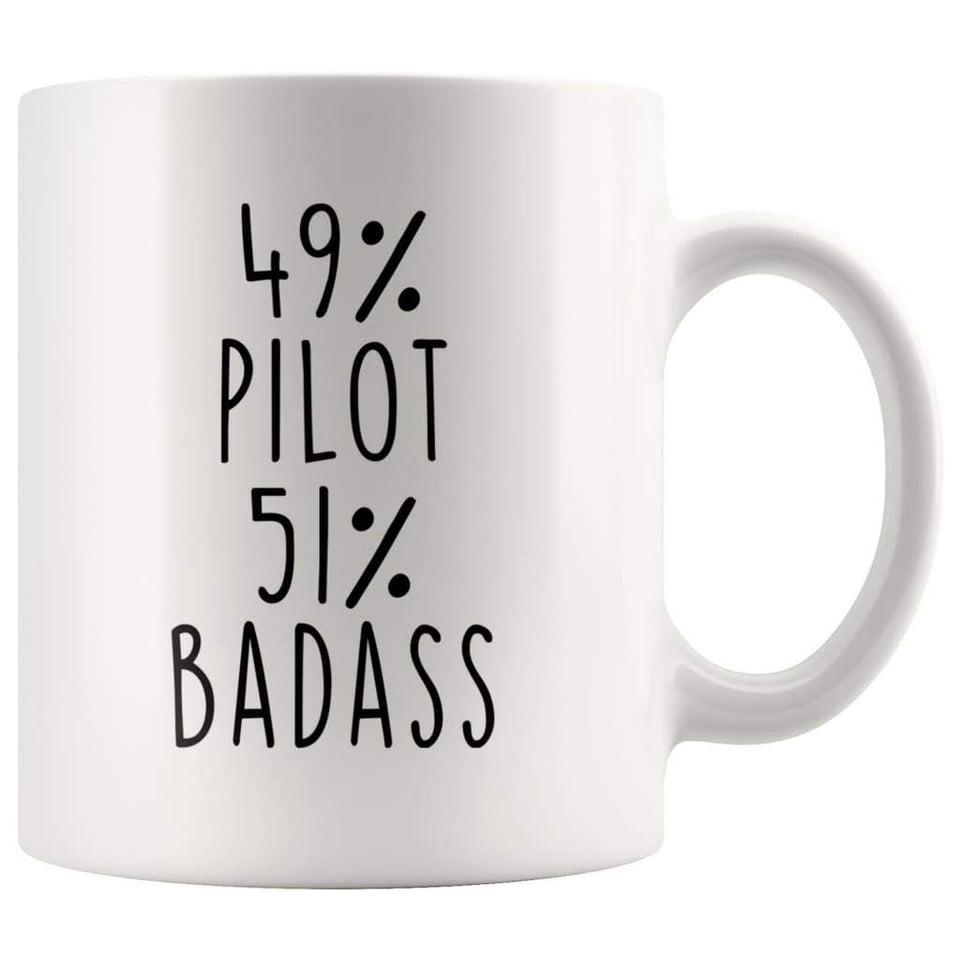 49% Pilot 51% Badass Coffee Mug