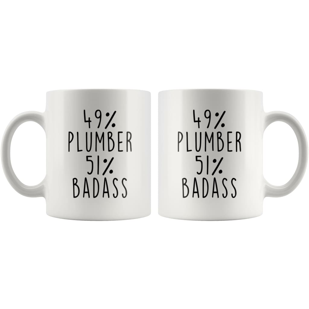 49% Plumber 51% Badass Coffee Mug — photo 2