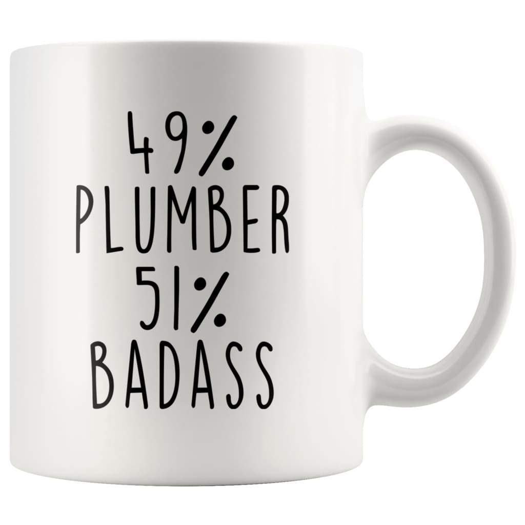 49% Plumber 51% Badass Coffee Mug — photo 1