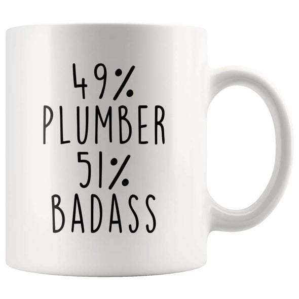 49% Plumber 51% Badass Coffee Mug | Plumber Gift $14.99 | Plumber Coffee Mug Drinkware