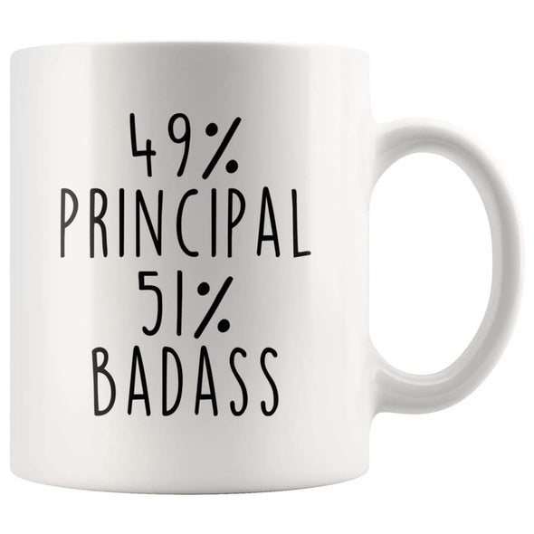 49% Principal 51% Badass Coffee Mug | Gift for Principal $14.99 | Principal Coffee Mug Drinkware