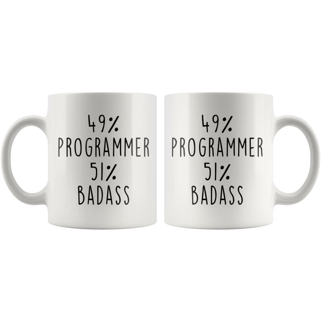 49% Programmer 51% Badass Coffee Mug — photo 2