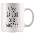 49% Sailor 51% Badass Coffee Mug | Sailor Gift $14.99 | Sailor Coffee Mug Drinkware