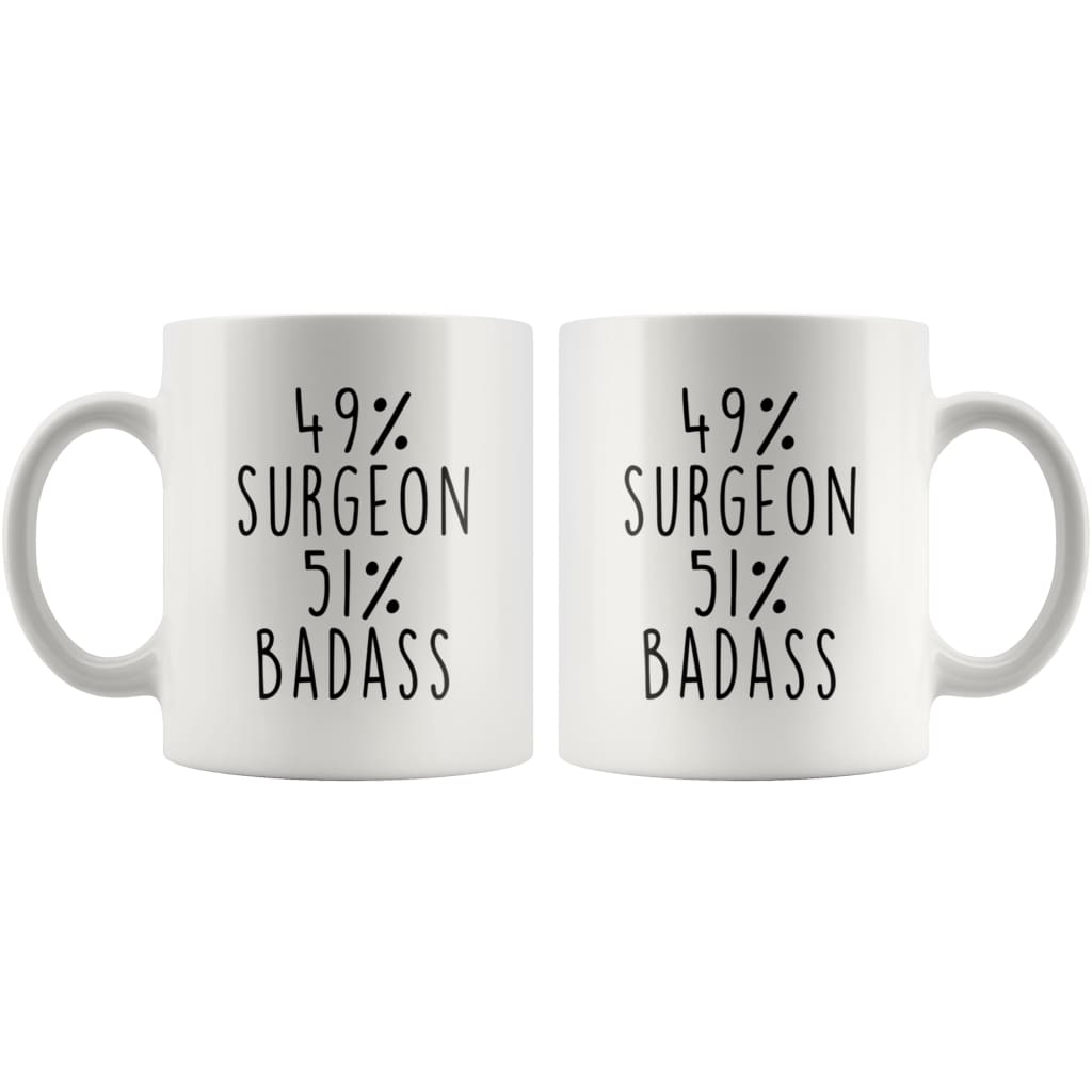 49% Surgeon 51% Badass Coffee Mug — photo 2