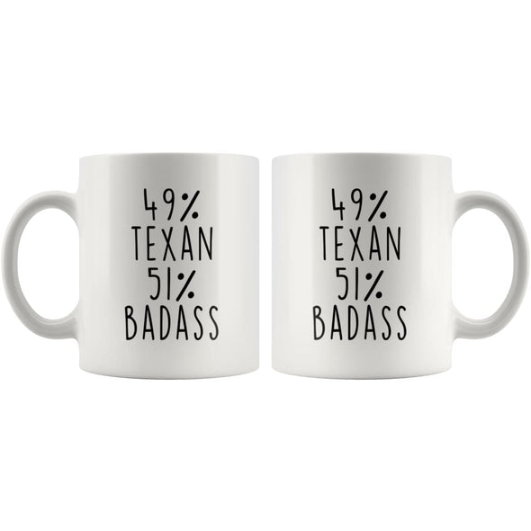 49% Texan 51% Badass Coffee Mug | Gift for Texan | Texas Gifts $14.99 | Drinkware