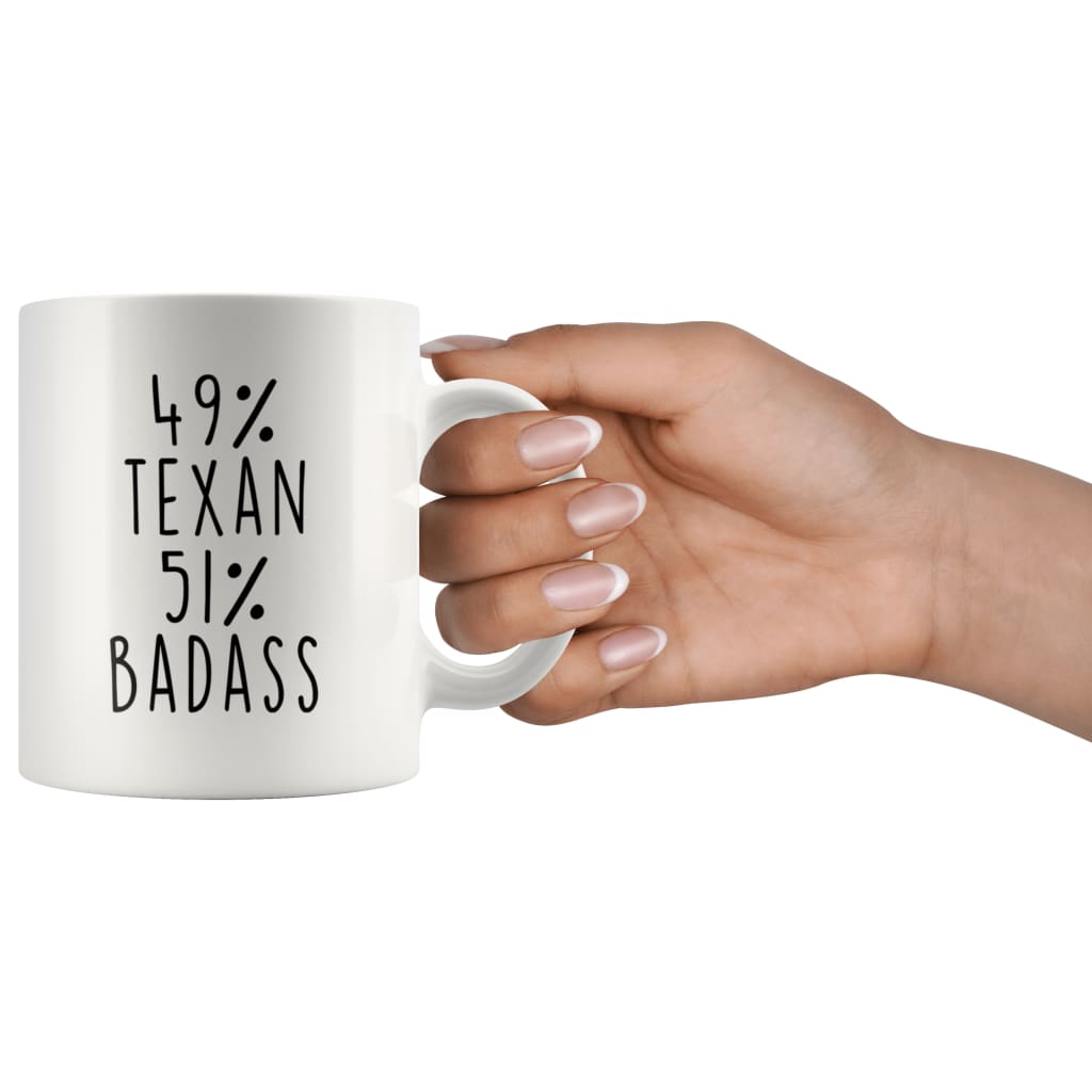 49% Texan 51% Badass Coffee Mug — photo 4