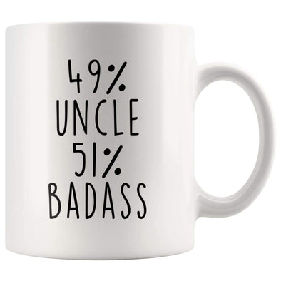 49% Uncle 51% Badass Coffee Mug $14.99 | Badass Uncle Mug Drinkware