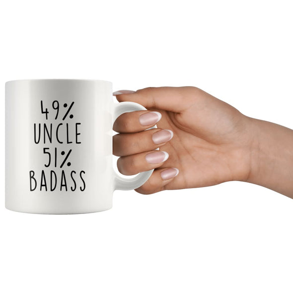 49% Uncle 51% Badass Coffee Mug $14.99 | Drinkware