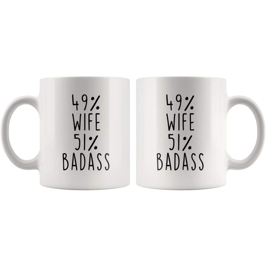 49% Wife 51% Badass Coffee Mug — photo 4