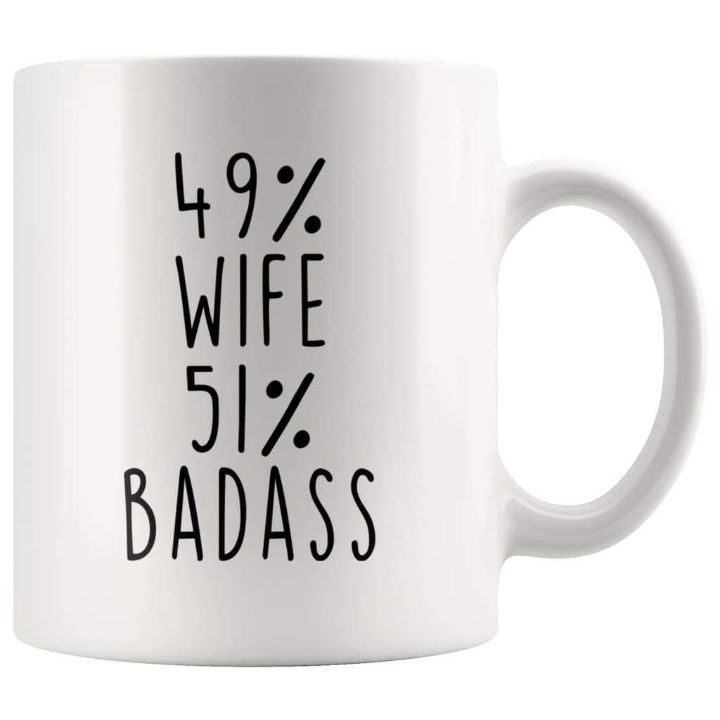 49% Wife 51% Badass Coffee Mug — photo 1