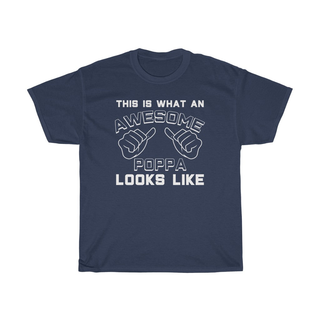 Best Poppa Gifts: "This Is What An Awesome Poppa Looks Like" Grandpa Father's Day Mens T-Shirt — photo 9