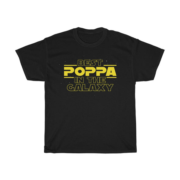 Mens "Best Poppa In The Galaxy" T-Shirt Best Poppa Gifts Father's Day Birthday or Christmas Gift for Poppa Tee