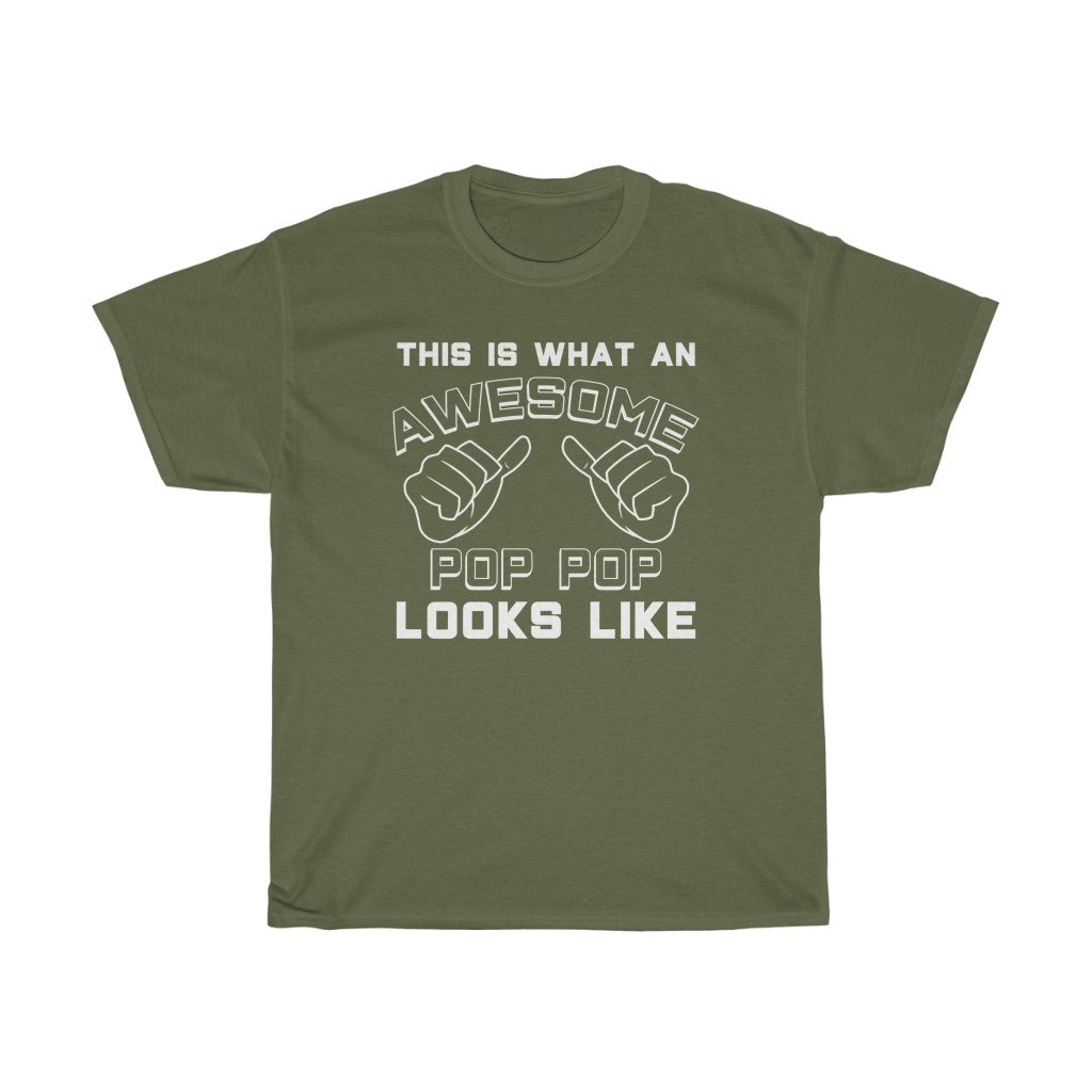 Best Pop Pop Gifts: "This Is What An Awesome Pop Pop Looks Like" Grandfather Father's Day Mens T-Shirt — photo 4