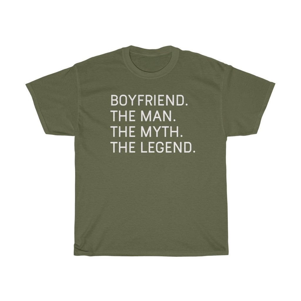 Best Boyfriend Gifts "Boyfriend The Man The Myth The Legend" T-Shirt Funny Gift Idea for Boyfriend Gift for Him Mens Tee — photo 5