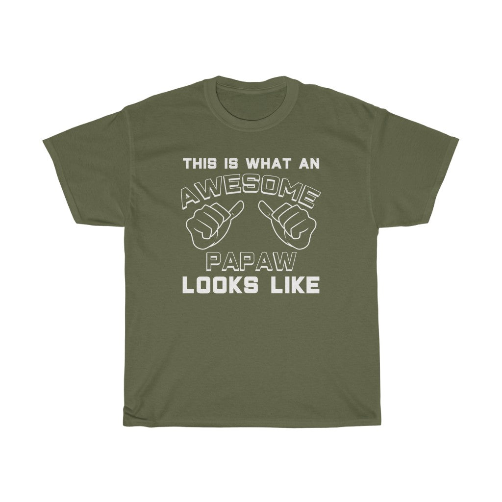 Best Papaw Gifts: "This Is What An Awesome Papaw Looks Like" Grandpa Father's Day Mens T-Shirt — photo 5