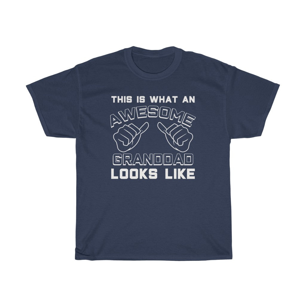 Best Granddad Gifts: "This Is What An Awesome Granddad Looks Like" Grandpa Father's Day Mens T-Shirt — photo 1