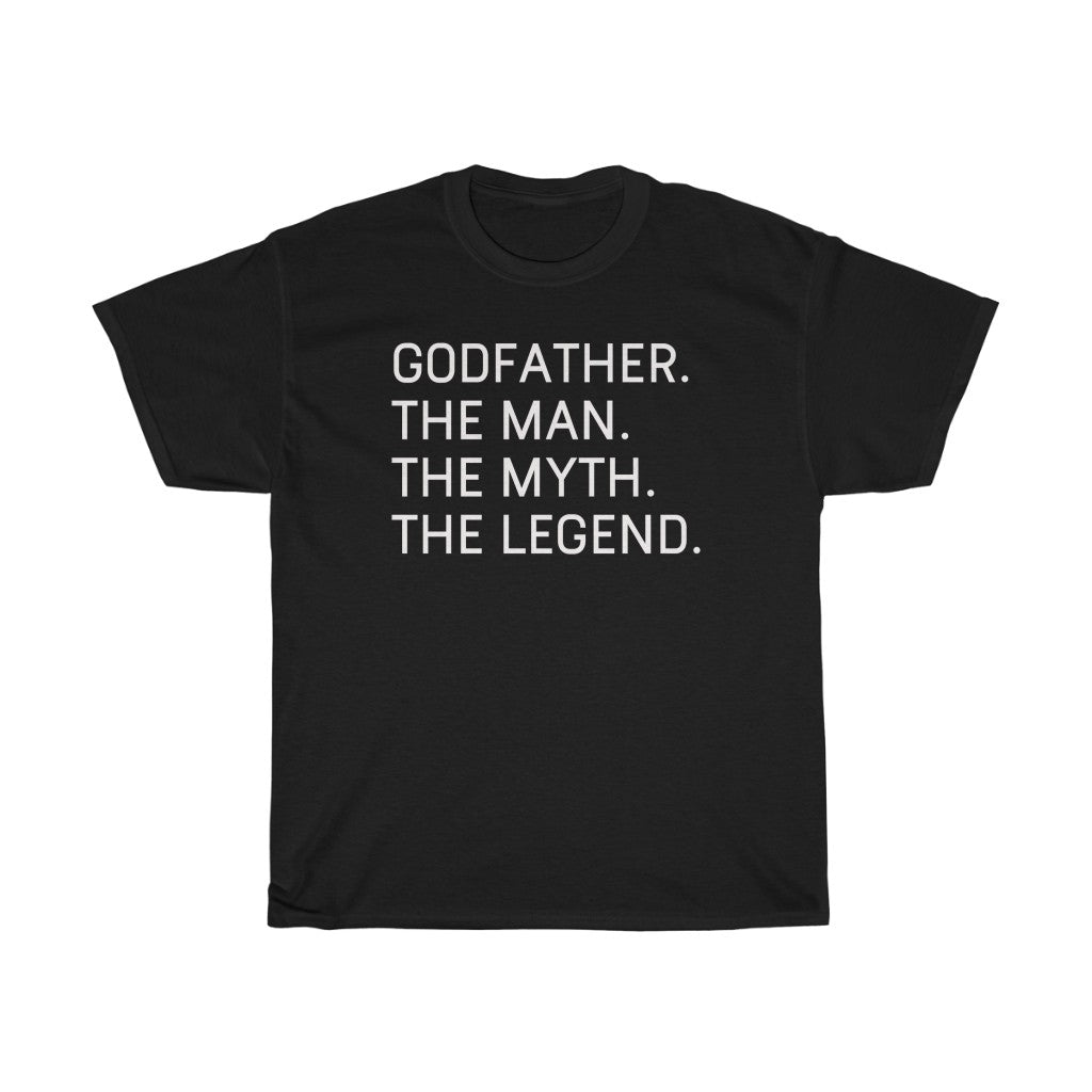 Best Godfather Gifts "Godfather The Man The Myth The Legend" T-Shirt Funny Gift Idea for Godfather Mens Tee — photo 2