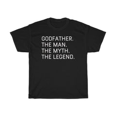 Load image into Gallery viewer, Best Godfather Gifts &amp;quot;Godfather The Man The Myth The Legend&amp;quot; T-Shirt Funny Gift Idea for Godfather Mens Tee