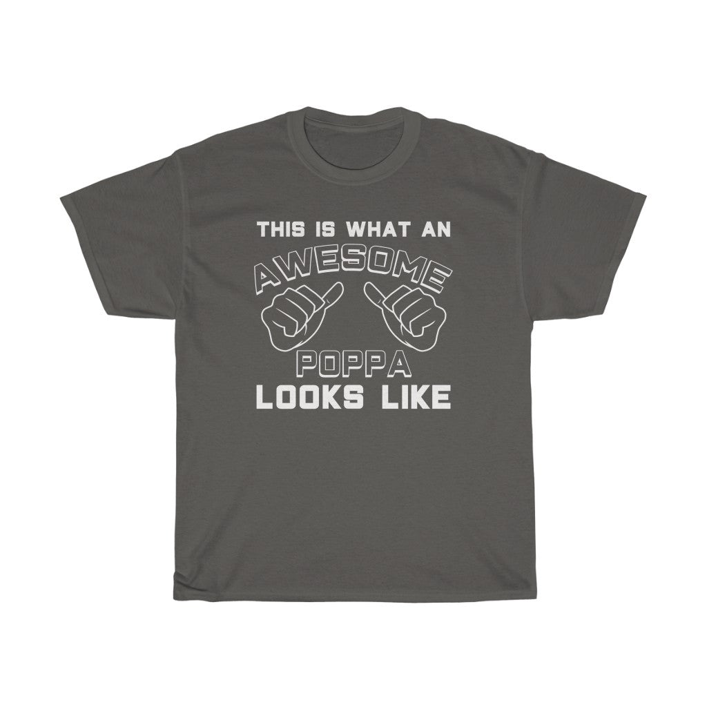 Best Poppa Gifts: "This Is What An Awesome Poppa Looks Like" Grandpa Father's Day Mens T-Shirt — photo 3