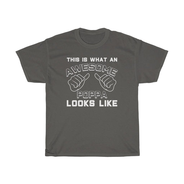 Best Poppa Gifts: "This Is What An Awesome Poppa Looks Like" Grandpa Father's Day Mens T-Shirt