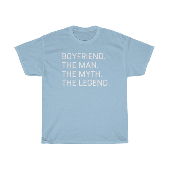 Best Boyfriend Gifts "Boyfriend The Man The Myth The Legend" T-Shirt Funny Gift Idea for Boyfriend Gift for Him Mens Tee