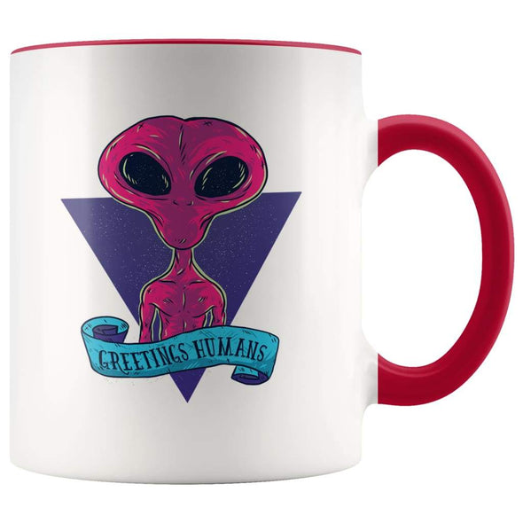 Alien Gift - Greetings Humans Coffee Mug - BackyardPeaks