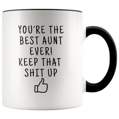 Aunt Birthday: Best Aunt Ever! Mug | Funny Personalized Aunt Gift Idea $19.99 | Black Drinkware