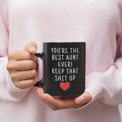 Aunt Gifts Best Aunt Ever Mug Aunt Coffee Mug Aunt Coffee Cup Aunt Gift Coffee Mug Tea Cup Black $20.99 | Drinkware