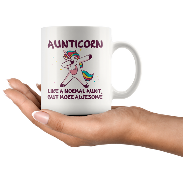 Aunt Mug Aunticorn Mug Aunt Gift Unicorn Aunt Mug Gift for Aunt Coffee Mug White 11oz $18.99 | Drinkware
