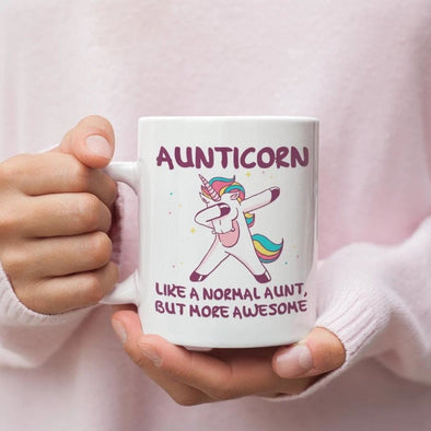 Aunt Mug Aunticorn Mug Aunt Gift Unicorn Aunt Mug Gift for Aunt Coffee Mug White 11oz $18.99 | 11 oz Drinkware