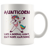 Aunt Mug Aunticorn Mug Aunt Gift Unicorn Aunt Mug Gift for Aunt Coffee Mug White 11oz $18.99 | 11 oz Drinkware