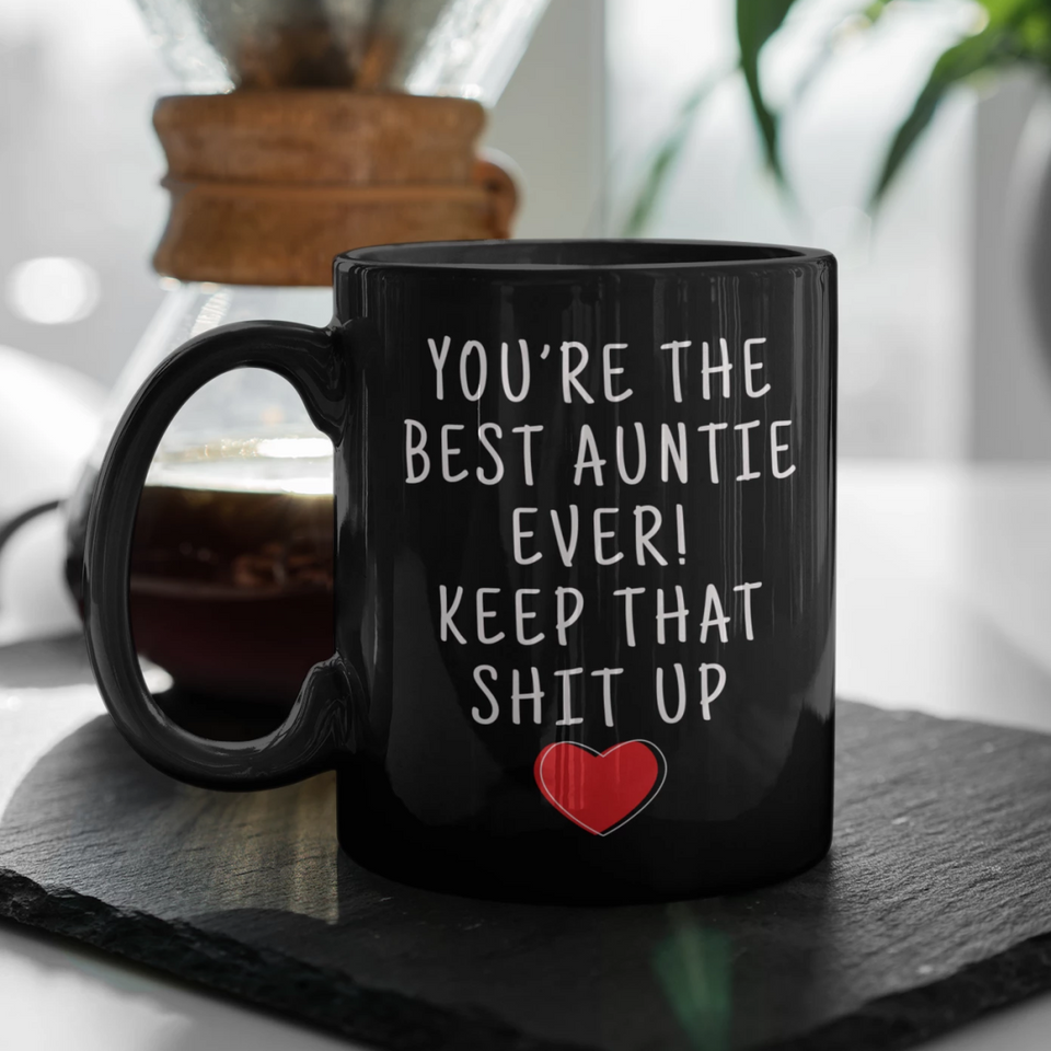 Auntie Gifts Best Auntie Ever Mug Auntie Coffee Mug Auntie Coffee Cup Auntie Gift Coffee Mug Tea Cup Black