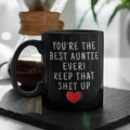 Auntie Gifts Best Auntie Ever Mug Auntie Coffee Mug Auntie Coffee Cup Auntie Gift Coffee Mug Tea Cup Black $19.99 | 11oz - Black Drinkware