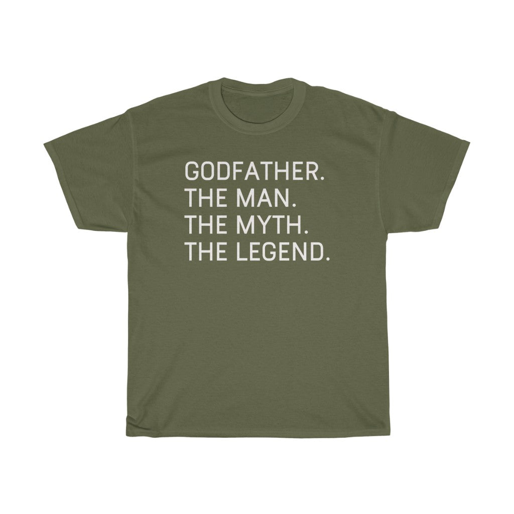 Best Godfather Gifts "Godfather The Man The Myth The Legend" T-Shirt Funny Gift Idea for Godfather Mens Tee — photo 5