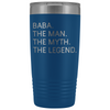 Baba Gifts Baba The Man The Myth The Legend Stainless Steel Vacuum Travel Mug Insulated Tumbler 20oz $31.99 | Blue Tumblers