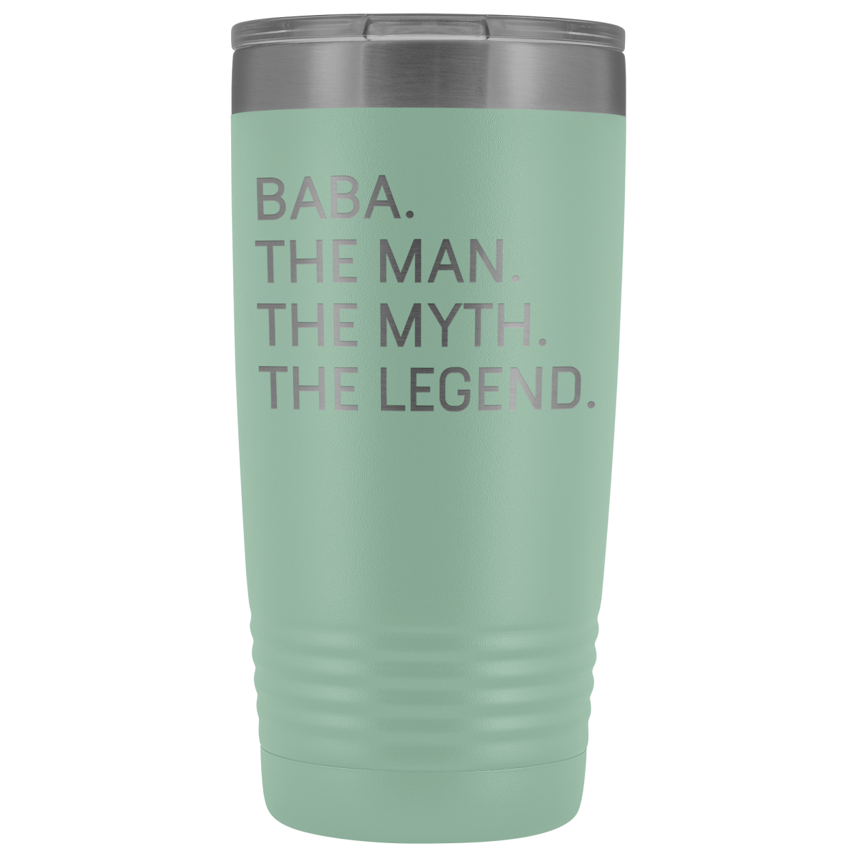 Baba Gifts Baba The Man The Myth The Legend Stainless Steel Vacuum Travel Mug Insulated Tumbler 20oz $31.99 | Teal Tumblers