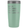 Baba Gifts Baba The Man The Myth The Legend Stainless Steel Vacuum Travel Mug Insulated Tumbler 20oz $31.99 | Teal Tumblers