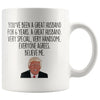Best 6 Year Anniversary Gifts for Him | Funny Husband Donald Trump Coffee Mug 11oz $14.99 | White Drinkware