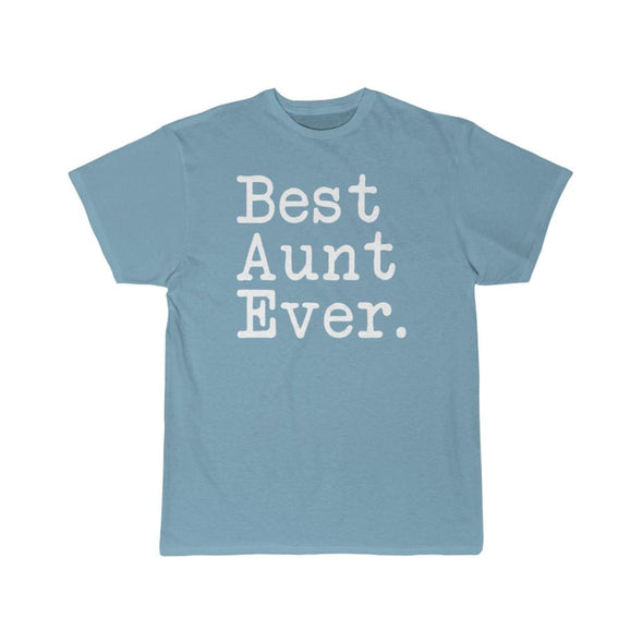 Best Aunt Ever T-Shirt Mothers Day Gift for Aunt Tee Birthday Gift Christmas Gift New Aunt Gift Unisex Shirt $19.99 | Sky Blue / S T-Shirt