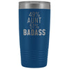 Best Aunt Gift: 49% Aunt 51% Badass Insulated Tumbler 20oz $29.99 | Blue Tumblers