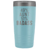 Best Aunt Gift: 49% Aunt 51% Badass Insulated Tumbler 20oz $29.99 | Light Blue Tumblers