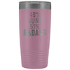 Best Aunt Gift: 49% Aunt 51% Badass Insulated Tumbler 20oz $29.99 | Light Purple Tumblers