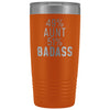 Best Aunt Gift: 49% Aunt 51% Badass Insulated Tumbler 20oz $29.99 | Orange Tumblers