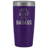 Best Aunt Gift: 49% Aunt 51% Badass Insulated Tumbler 20oz $29.99 | Purple Tumblers