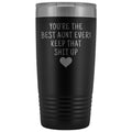 Best Aunt Gift: Travel Mug Best Aunt Ever! Vacuum Tumbler | Gift for Aunt $29.99 | Black Tumblers