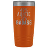 Best Auntie Gift: 49% Auntie 51% Badass Insulated Tumbler 20oz $29.99 | Orange Tumblers