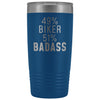 Best Biking Gift: 49% Biker 51% Badass Insulated Tumbler 20oz $29.99 | Blue Tumblers