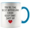 Best Boyfriend Ever! Mug | Funny Personalized Boyfriend Gifts for Him $19.99 | Blue Drinkware