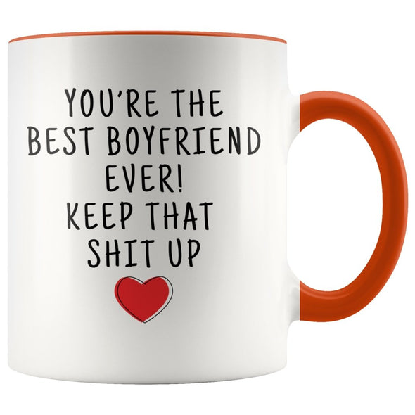 Best Boyfriend Ever! Mug | Funny Personalized Boyfriend Gifts for Him $19.99 | Orange Drinkware